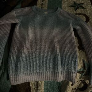 Blue and Gray Knit Sweater